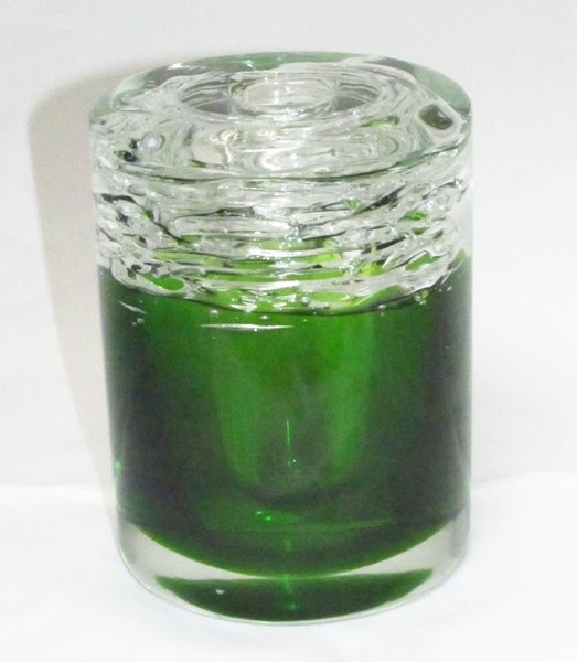 Frantisek Vizner 「Whirlpool」 ガラス花瓶 VASE Vizner Frantisek: Green Whirlpool Vase — Palette Contemporary Art